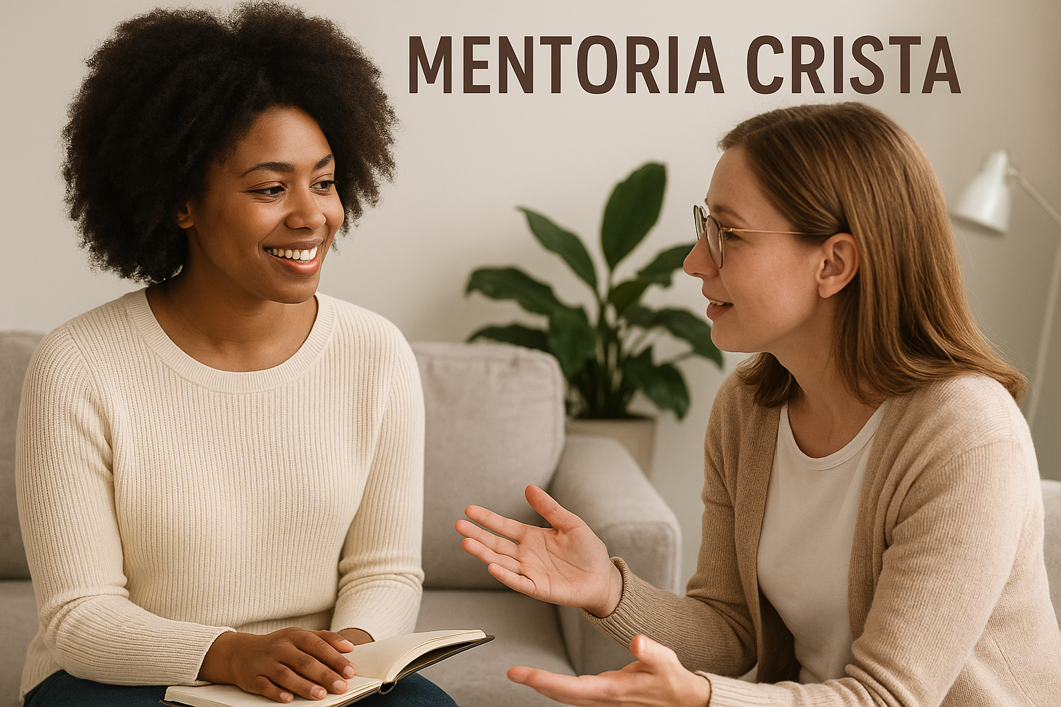 Mentoria Cristã - Duas mulheres em conversa significativa